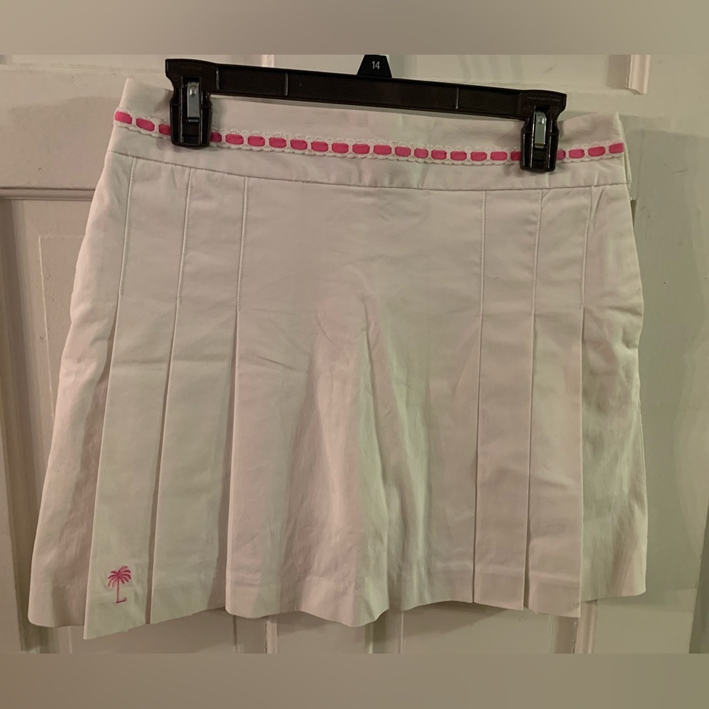 Lilly Pulitzer - White Pleated Skirt / Skort - Size: 4